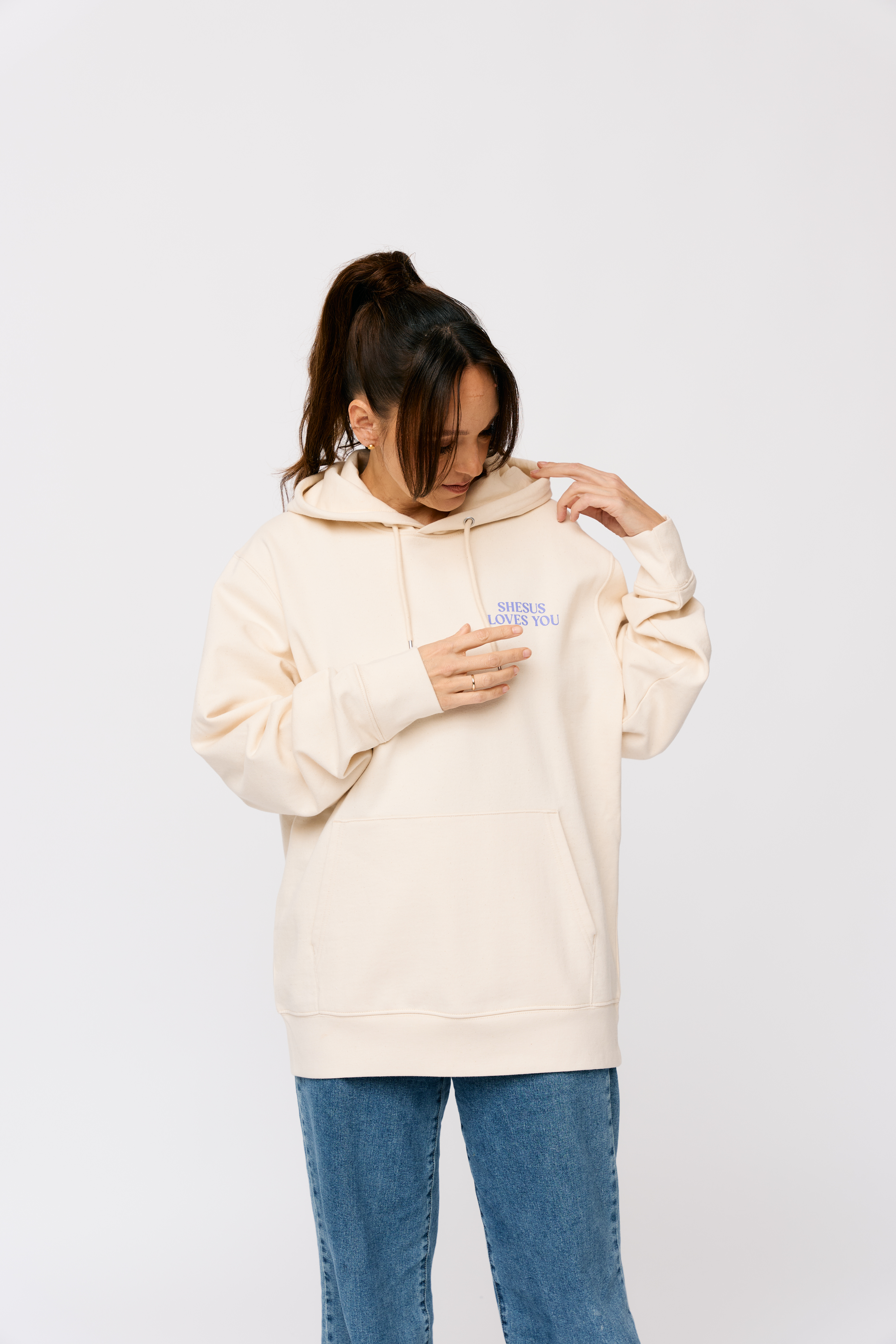 Produktbild für Hoodie "Stempel" natural raw